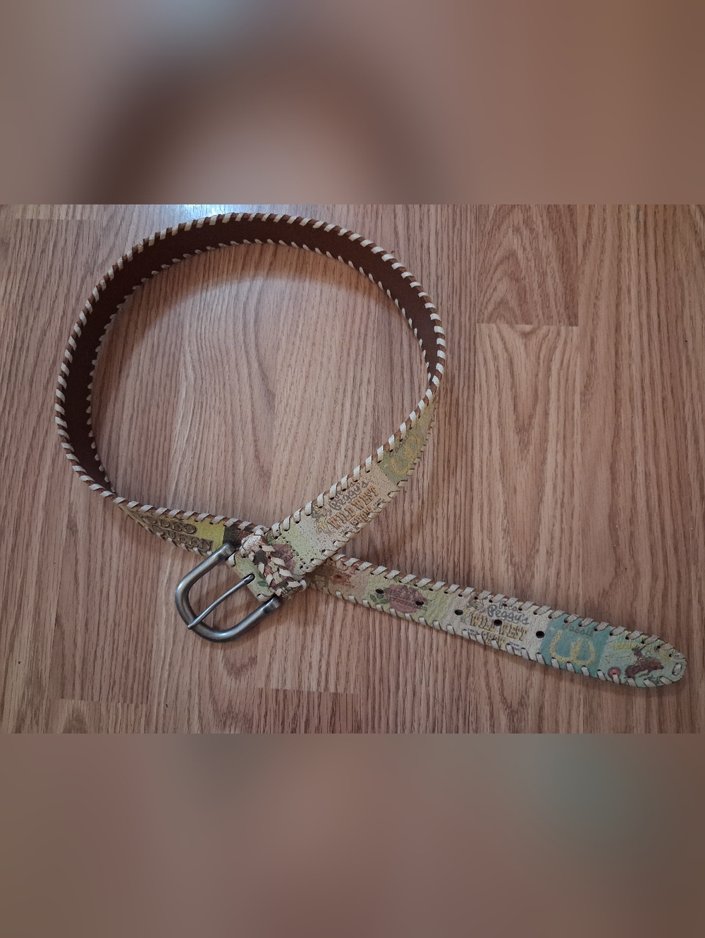 VINTAGE FOSSIL LEATHER Rodeo Queen Belt. Womens. 41 Inches